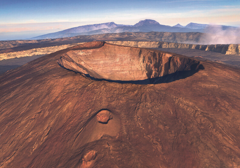 The Enclos Fouqu&eacute; caldera at dawn